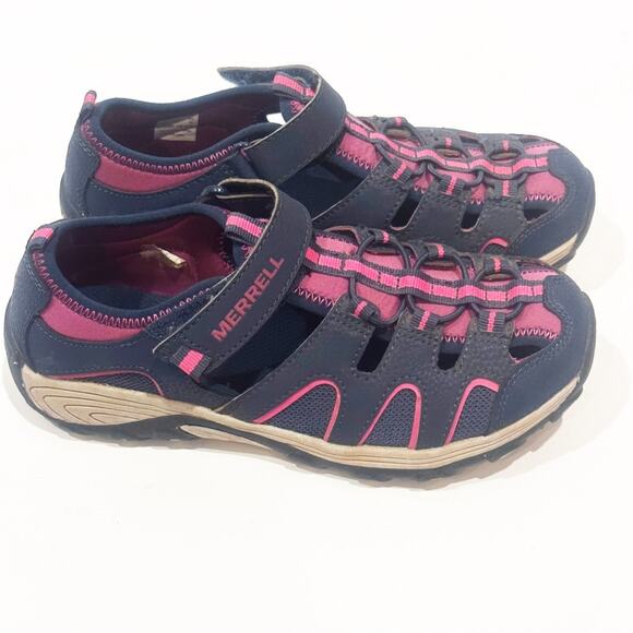 Merrell Big Girls Waterproof Sandals sz 4Y Hydro Sandals Walking Hiking Outdoor - Picture 1 of 7